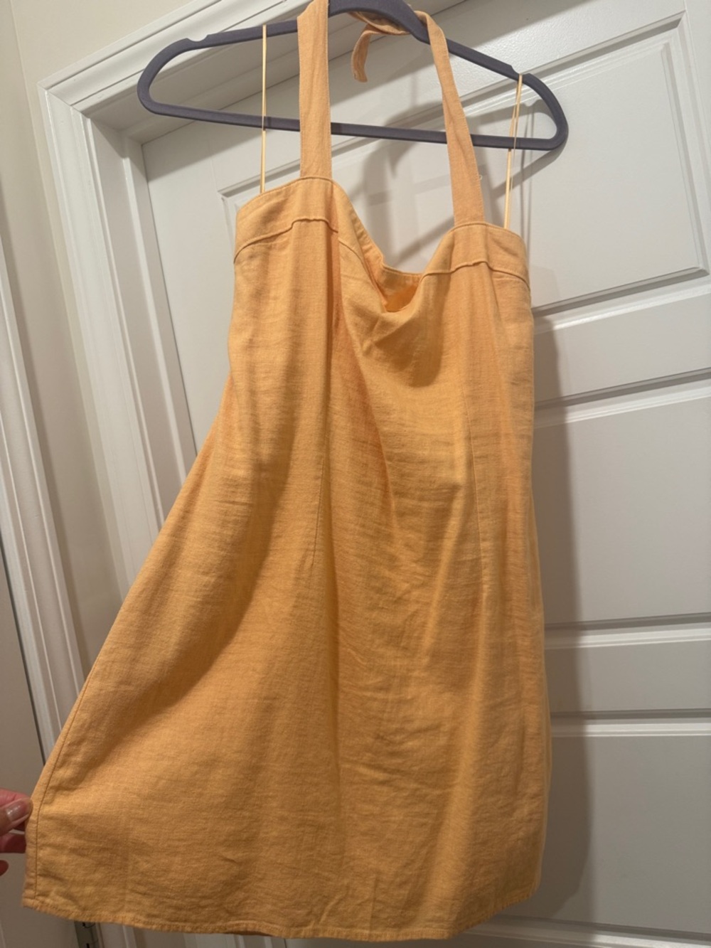 Abercrombie & Fitch Halter Linen-Blend Mini Dress
